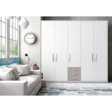 Armarios Puertas batientes F-631 MOD-5 PUERTAS 3 CAJONES