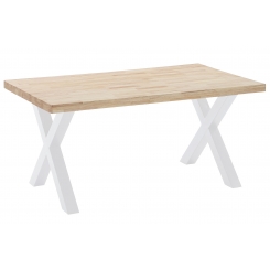 Mesa comedor fija X-Loft 160 roble nordish/blanco