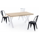 Mesa comedor fija X-Loft 160 roble nordish/blanco
