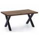 Mesa comedor fija X-Loft 160 roble american/negro