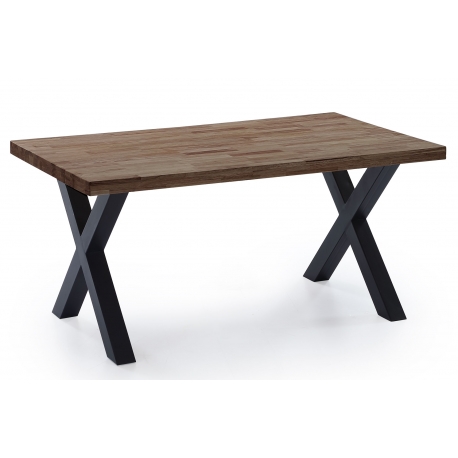 Mesa comedor fija X-Loft 160 roble american/negro