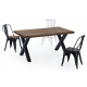 Mesa comedor fija X-Loft 160 roble american/negro