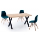 Mesa comedor fija X-Loft 140 roble/negro