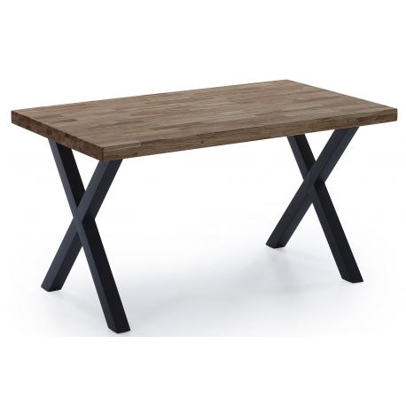 Mesa comedor fija X-Loft 140 roble american/negro