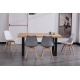 Mesa comedor fija Loft roble nordish/negro