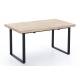 Mesa comedor extensible Natural roble nordish/negro