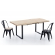 Mesa comedor extensible Natural roble nordish/negro