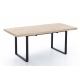 Mesa comedor extensible Natural roble nordish/negro
