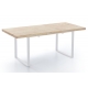 Mesa comedor extensible Natural roble nordish/blanco