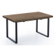 Mesa comedor extensible Natural roble american/negro