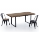 Mesa comedor extensible Natural roble american/negro