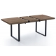 Mesa comedor extensible Natural roble american/negro