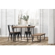Mesa comedor extensible Natural roble american/negro