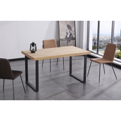 Mesa comedor fija Natural roble nordish/negro