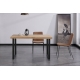 Mesa comedor fija Natural roble nordish/negro