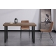 Mesa comedor fija Natural roble american/negro