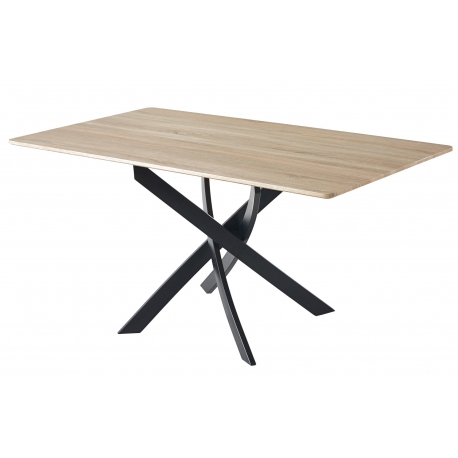 Mesa comedor fija Zen roble/negro