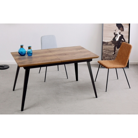 Mesa comedor extensible Branch nogal/negro