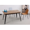 Mesa comedor extensible Branch nogal/negro