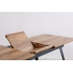 Mesa comedor extensible Branch nogal/negro