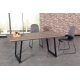 Mesa comedor fija Urban nogal/negro