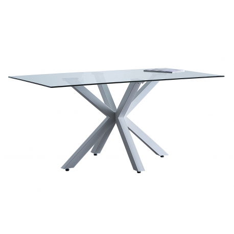 Mesa comedor fija Cross blanco