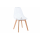 Silla comedor Vision transparente patas haya