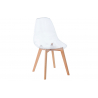 Silla comedor Vision transparente patas haya