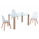 Silla comedor Vision transparente patas haya