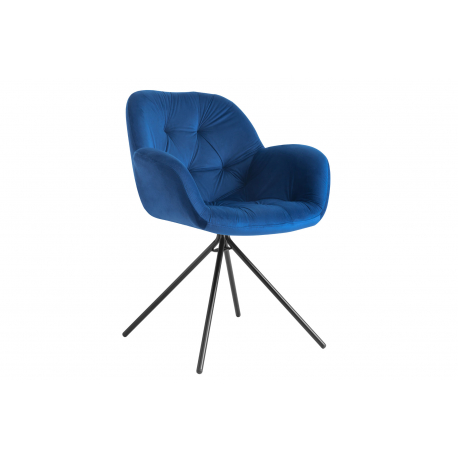Silla comedor / butaca Belfast velvet azul