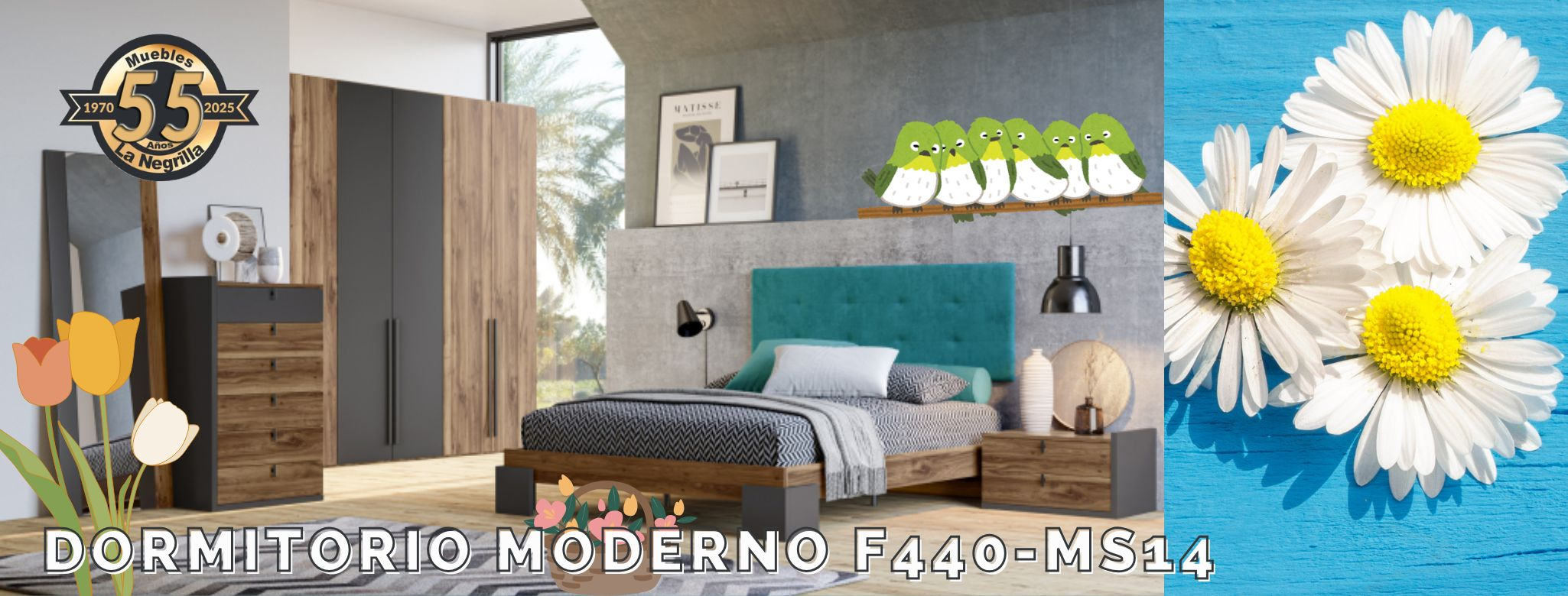 Dormitorio Moderno F440-MS14